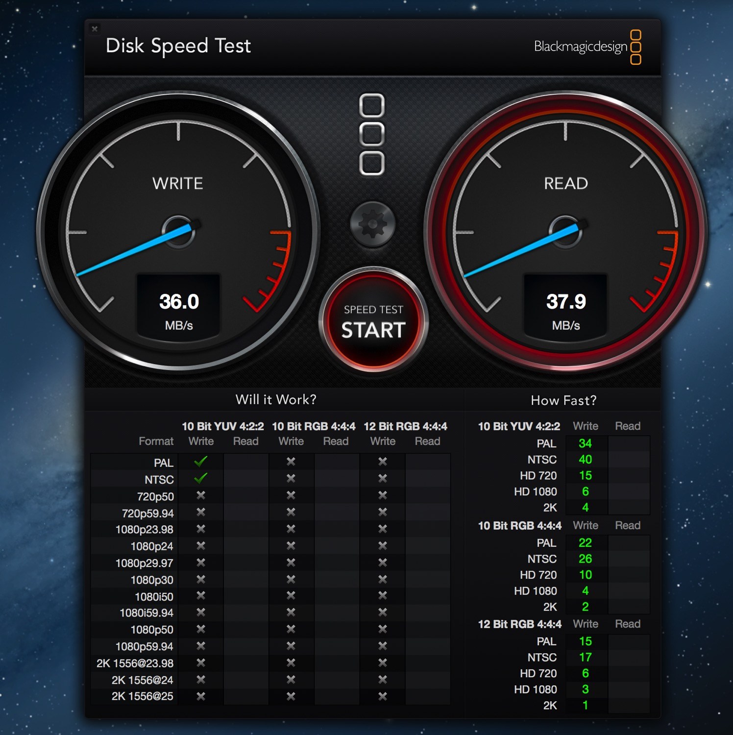 Blackmagic Disk Speed Test Windows